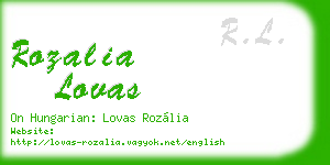 rozalia lovas business card